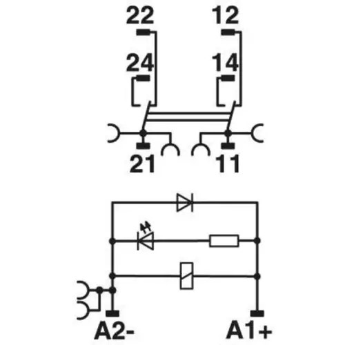 Przekaźnik 24V 8A z zaciskami Phoenix Contact RIF-1-RPT-LDP-24DC2X21 - obrazek 2